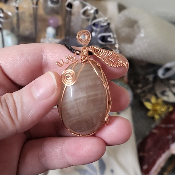 Hand Crafted Jewelry - White Grape Candy Fluorite Wire Wrap Crystal Pendant